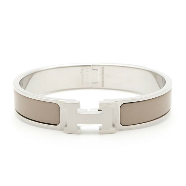 エルメス ブレスレット クリック H クリッククラックPM ベージュ/シルバー金具 HERMES アクセサリー