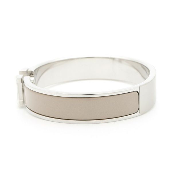 エルメス ブレスレット クリック H クリッククラックPM ベージュ/シルバー金具 HERMES アクセサリー