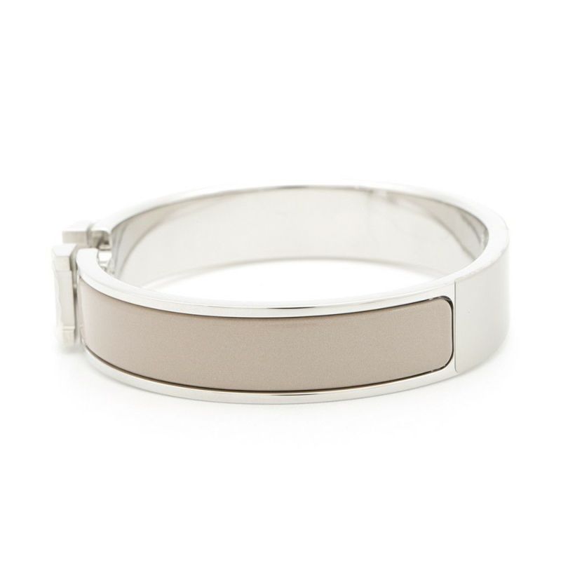エルメス ブレスレット クリック H クリッククラックPM ベージュ/シルバー金具 HERMES アクセサリー