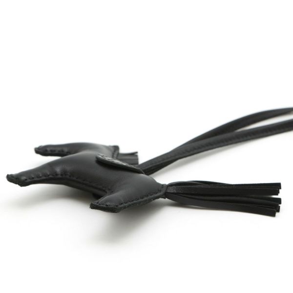 エルメス バッグチャーム ロデオ PM タッチ ブラック ラムスキン/アリゲータマット Z刻印 黒