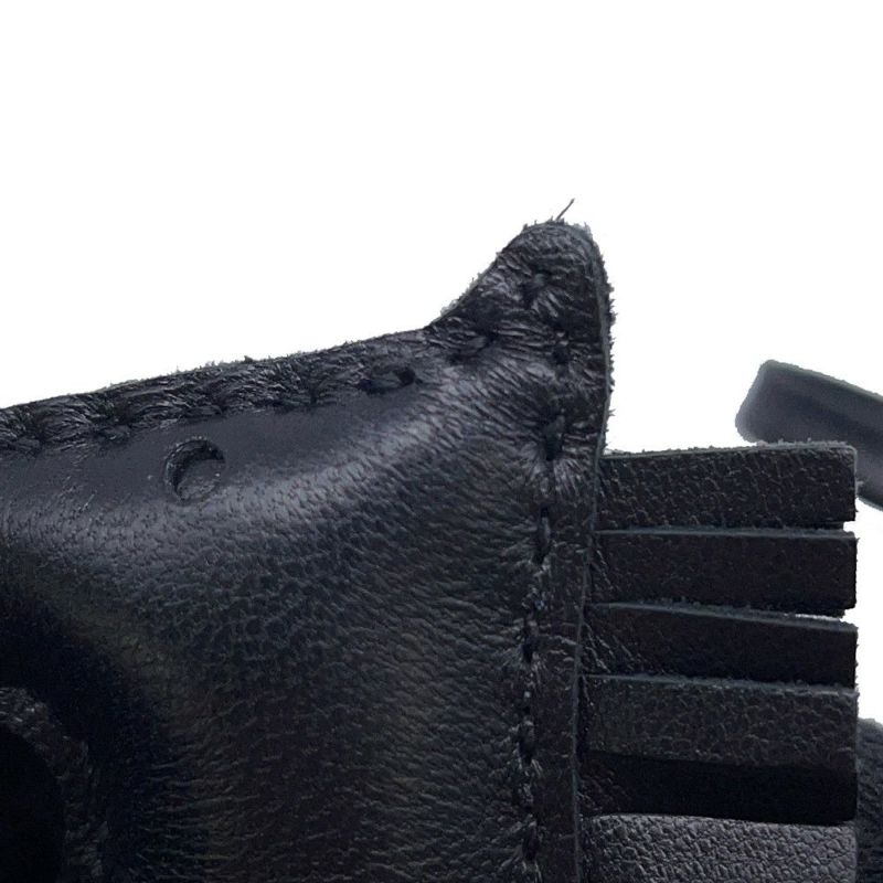 エルメス バッグチャーム ロデオ PM タッチ ブラック ラムスキン/アリゲータマット Z刻印 黒