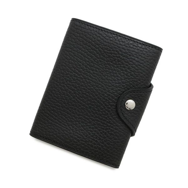 エルメス コインケース イリアード コンパクト ブラック/シルバー金具 ヴァッシュ・ギャロップ・ドゥ・エルメス B刻印 黒