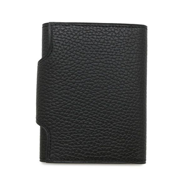 エルメス コインケース イリアード コンパクト ブラック/シルバー金具 ヴァッシュ・ギャロップ・ドゥ・エルメス B刻印 黒