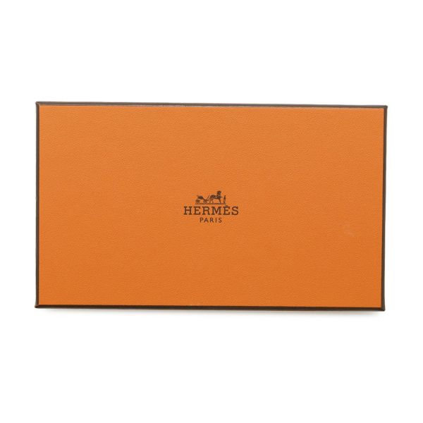 エルメス コインケース イリアード コンパクト ブラック/シルバー金具 ヴァッシュ・ギャロップ・ドゥ・エルメス B刻印 黒