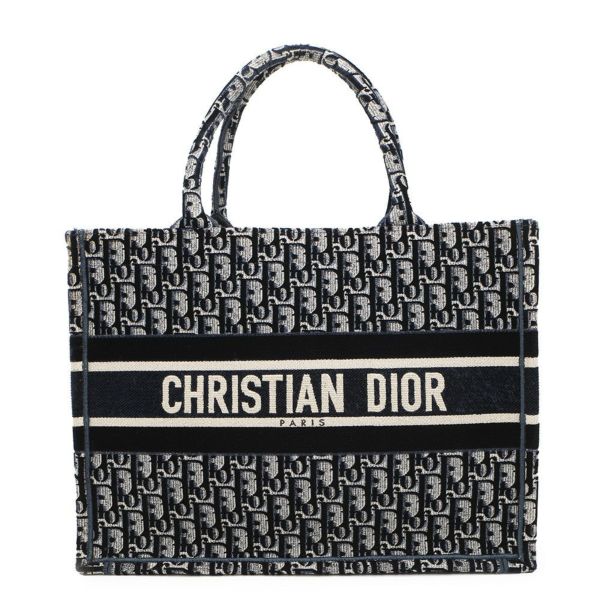 クリスチャン・ディオール トートバッグ ブックトート オブリーク ミディアム ベロア キャンバス Dior トロッター