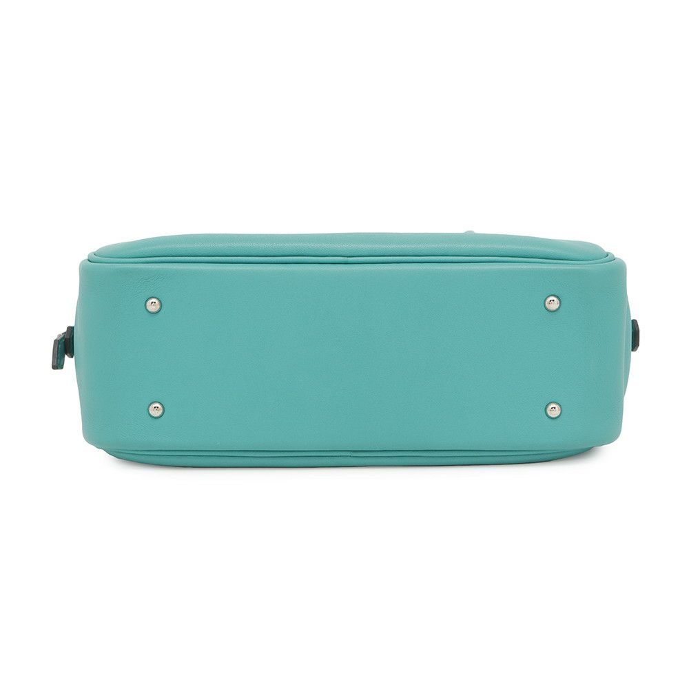 エルメス ハンドバッグ プリュム ミニ ブルーパオン/シルバー金具 スイフト X刻印 HERMES バッグ