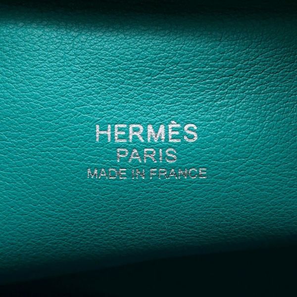 エルメス ハンドバッグ プリュム ミニ ブルーパオン/シルバー金具 スイフト X刻印 HERMES バッグ
