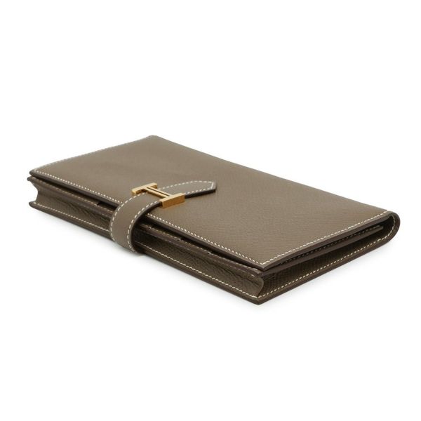 エルメス 長財布 ベアンスフレ エトゥープ/ゴールド金具 エプソン □Q刻印 HERMES 財布