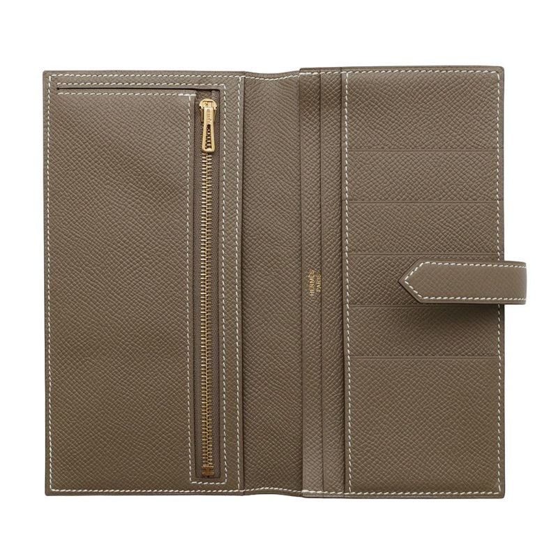 エルメス 長財布 ベアンスフレ エトゥープ/ゴールド金具 エプソン □Q刻印 HERMES 財布