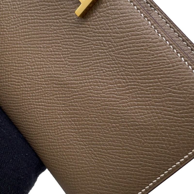 エルメス 長財布 ベアンスフレ エトゥープ/ゴールド金具 エプソン □Q刻印 HERMES 財布