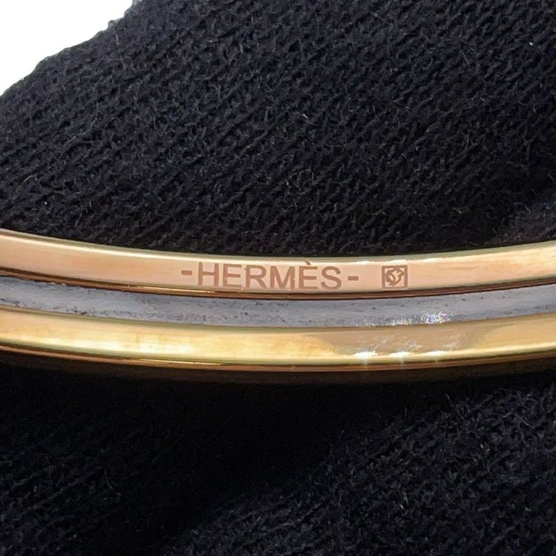 エルメス バングル エナメルブレスレット ユニ ローズポーテ/ゴールド金具 HERMES アクセサリー