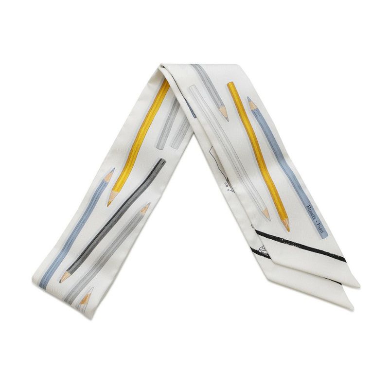 エルメス スカーフ ツイリー A Vos Crayons さあ色鉛筆を出して!/カレ・リブレ シルク 2025春夏