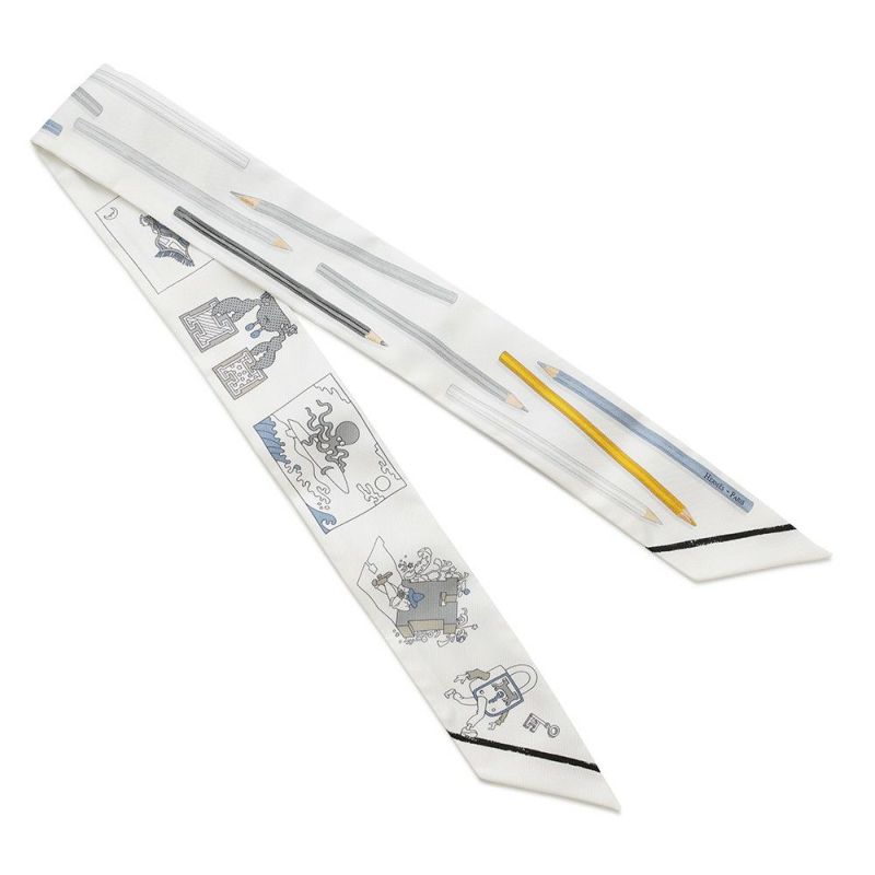 エルメス スカーフ ツイリー A Vos Crayons さあ色鉛筆を出して!/カレ・リブレ シルク 2025春夏