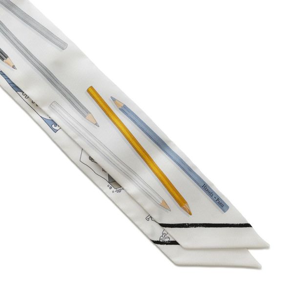 エルメス スカーフ ツイリー A Vos Crayons さあ色鉛筆を出して!/カレ・リブレ シルク 2025春夏