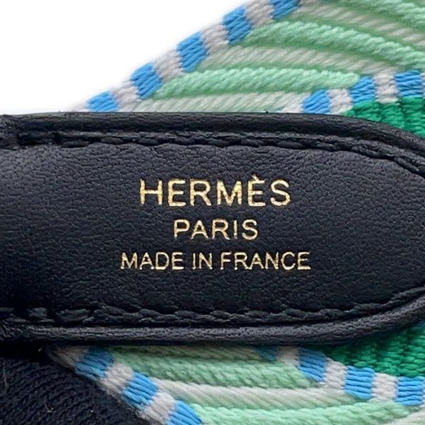 エルメス ショルダーストラップ バンドリエール サングル カヴァル ブルー/グリーン/ゴールド金具 スイフト/キャンバス B刻印