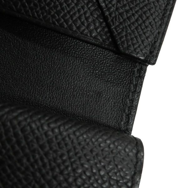 エルメス カードケース ベアン ミニ 小銭入れ付き ブラック/ゴールド金具 エプソン K刻印 HERMES 名刺入れ コインケース 黒