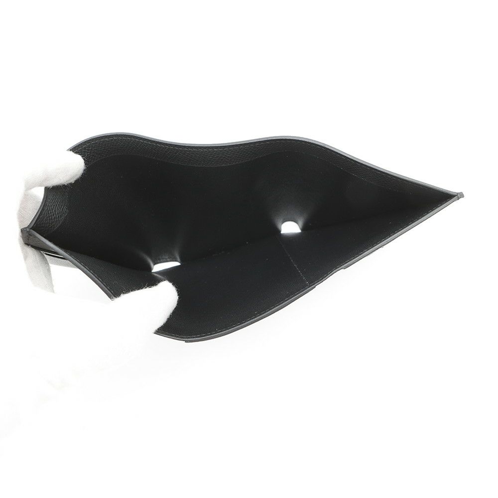 エルメス 三つ折り財布 ベアンコンビネ ブラック/ゴールド金具 エプソン K刻印 HERMES 財布 黒