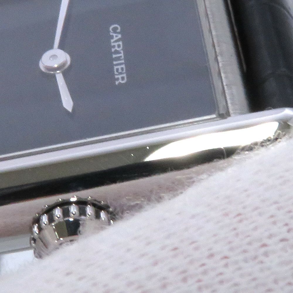 カルティエ タンク マスト SM WSTA0071 Cartier 腕時計 黒文字盤 クォーツ