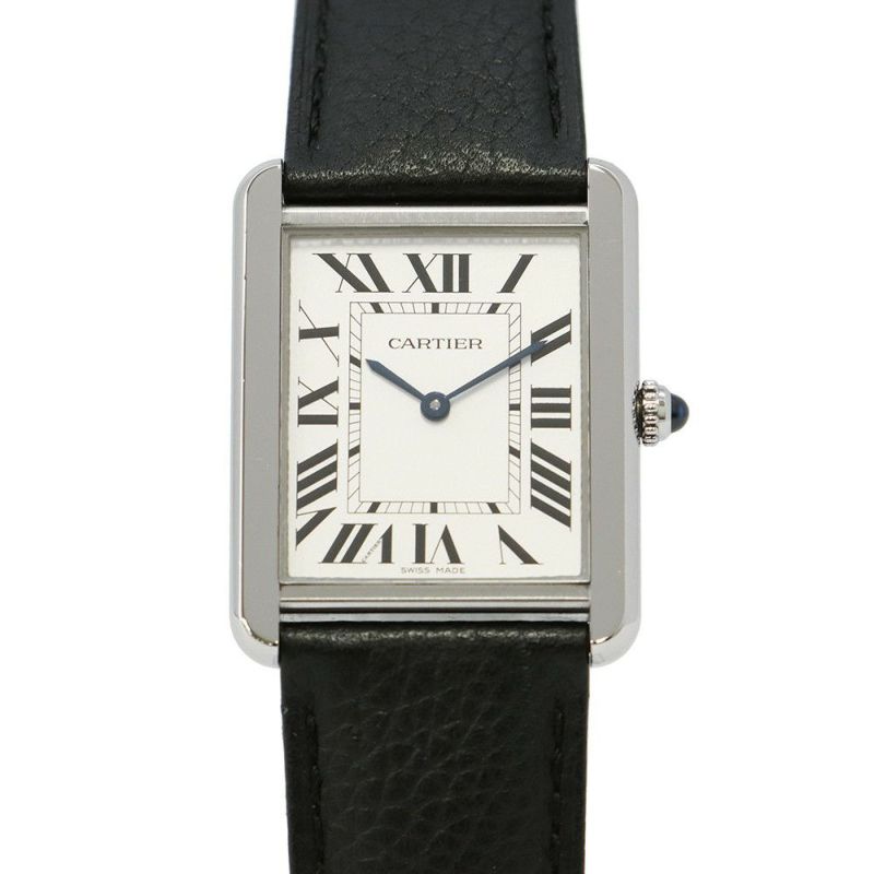 カルティエ タンク ソロ LM WSTA0028 Cartier 腕時計 シルバー文字盤 クォーツ