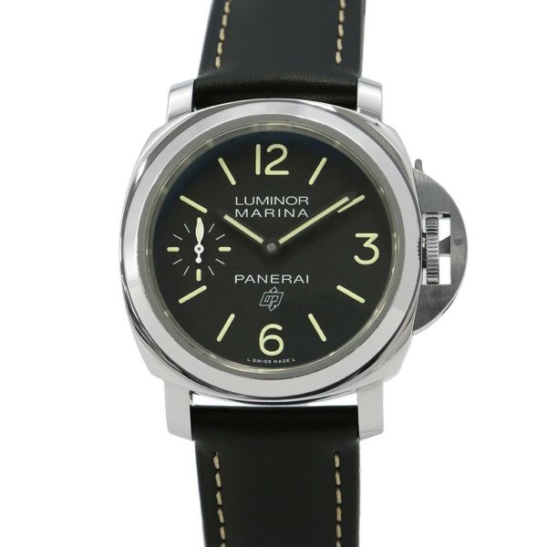 パネライ ルミノール マリーナ ロゴ 3デイズ アッチャイオ U番 PAM00776 PANERAI 腕時計 黒文字盤