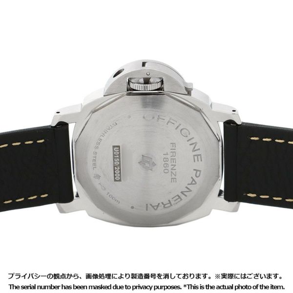 パネライ ルミノール マリーナ ロゴ 3デイズ アッチャイオ U番 PAM00776 PANERAI 腕時計 黒文字盤