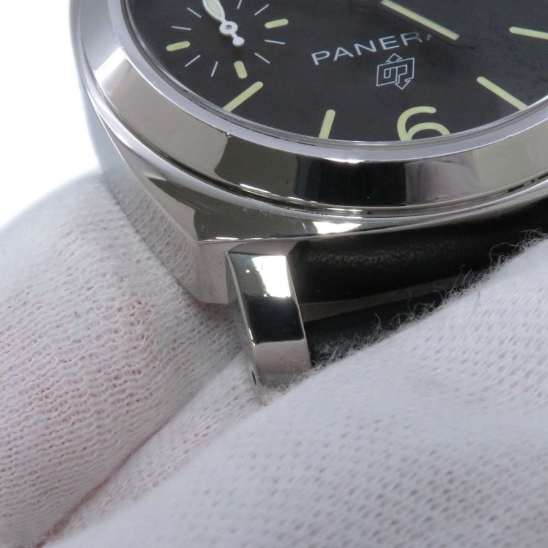 パネライ ルミノール マリーナ ロゴ 3デイズ アッチャイオ U番 PAM00776 PANERAI 腕時計 黒文字盤