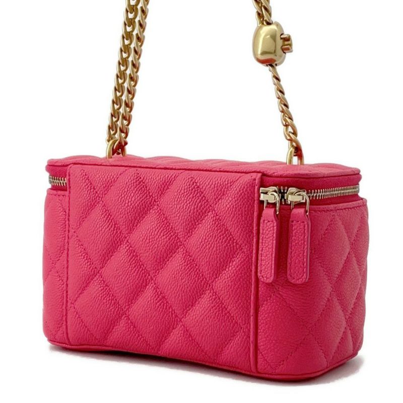 シャネル チェーンショルダーバッグ マトラッセ ココマーク バニティバッグ キャビアスキン AP3204 CHANEL