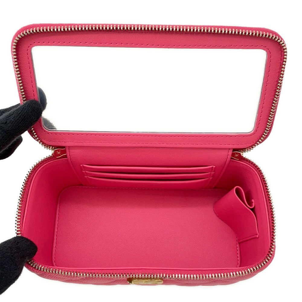 シャネル チェーンショルダーバッグ マトラッセ ココマーク バニティバッグ キャビアスキン AP3204 CHANEL