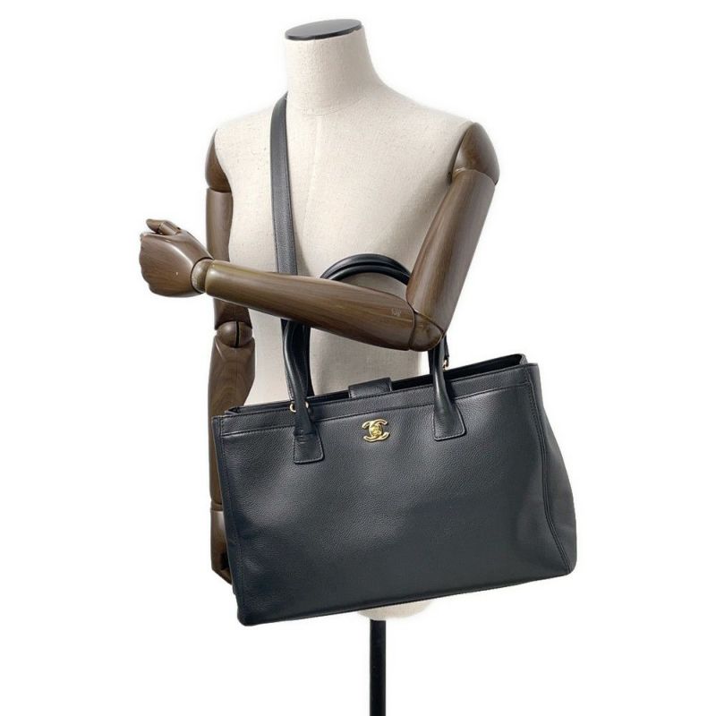シャネル トートバッグ ココマーク エグゼクティブライン A15206 CHANEL ハンドバッグ 黒