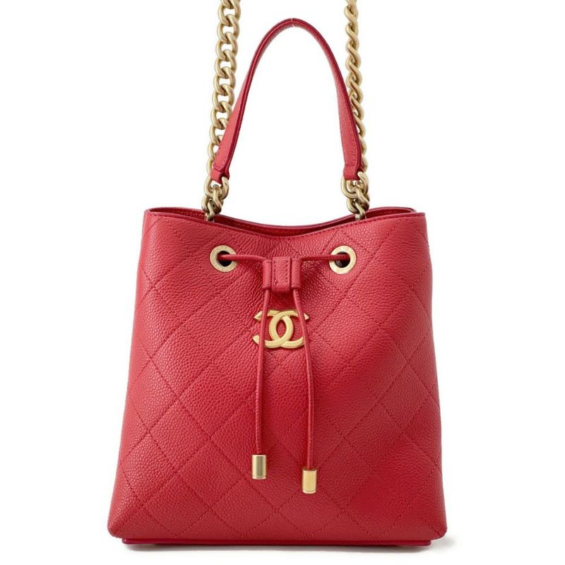 シャネル ハンドバッグ ココマーク マトラッセ ドローストリング キャビアスキン AS0310 CHANEL 2way 巾着