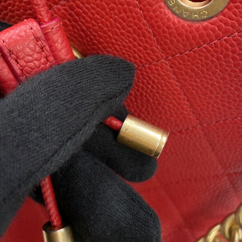 シャネル ハンドバッグ ココマーク マトラッセ ドローストリング キャビアスキン AS0310 CHANEL 2way 巾着