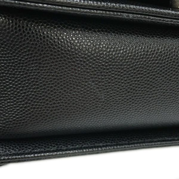 シャネル チェーンショルダーバッグ ボーイシャネル スモール マトラッセ ココマーク キャビアスキン A67085 CHANEL 黒