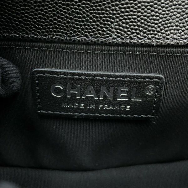 シャネル チェーンショルダーバッグ ボーイシャネル スモール マトラッセ ココマーク キャビアスキン A67085 CHANEL 黒