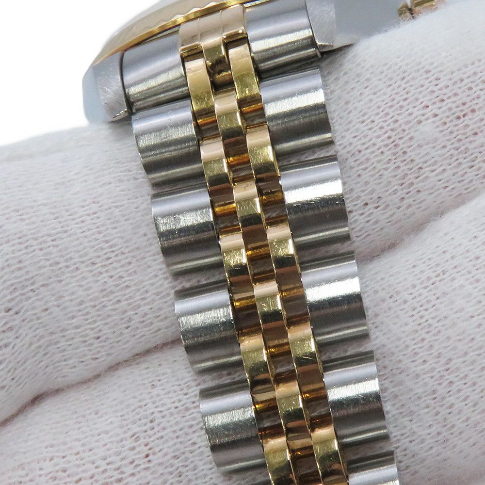 ロレックス デイトジャスト S番 SS/K18YG 69173 ROLEX 腕時計 アイボリーピラミッド文字盤