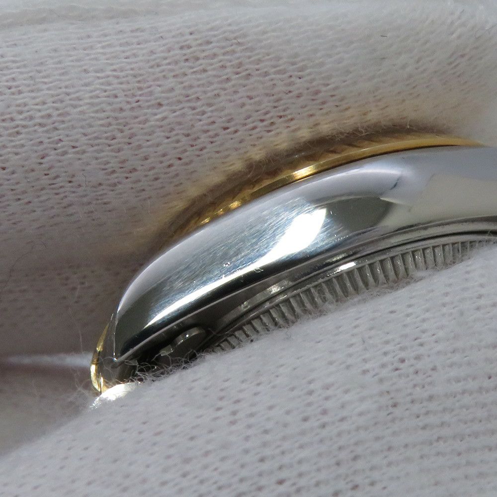 ロレックス デイトジャスト S番 SS/K18YG 69173 ROLEX 腕時計 アイボリーピラミッド文字盤