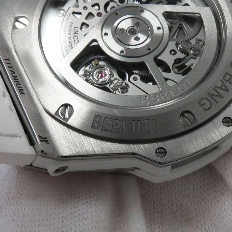 ウブロ ビッグバン ウニコ ベルルッティ 日本限定100本 421.NE.0500.VR.JBER22 ホワイト/スケルトン文字盤
