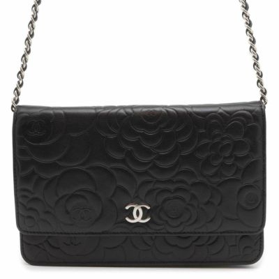 シャネル チェーンウォレット ココマーク パテント CHANEL 財布 黒 安心保証 | 中古・新品ブランド販売ギャラリーレア公式通販