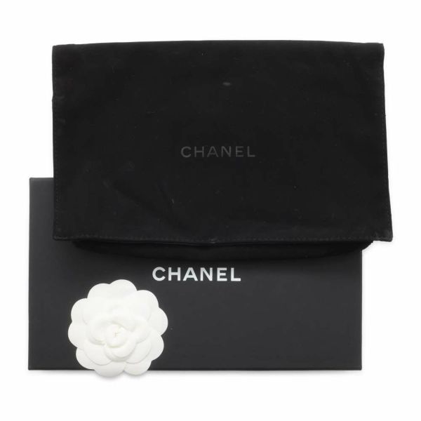 シャネル チェーンウォレット ココマーク カメリア ラムスキン A47421 CHANEL 財布 チェーンバッグ 黒