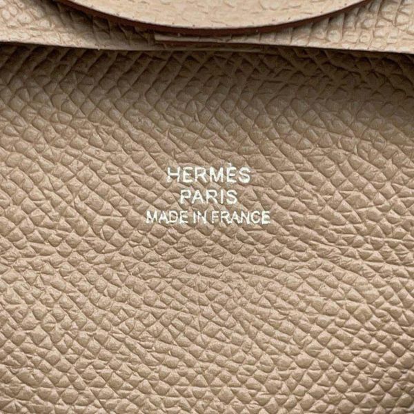 エルメス コインケース バスティア エトゥープ ヴォーエプソン B刻印 HERMES 財布