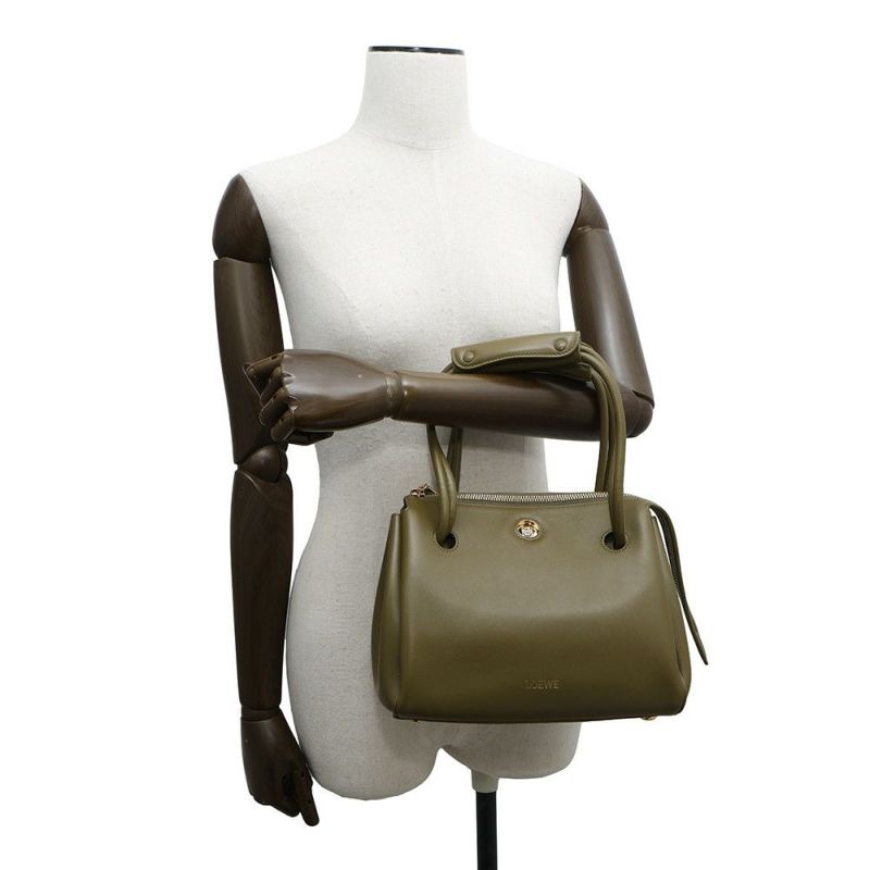 ロエベ ハンドバッグ マドリードバッグ スモール サプルカーフレザー AANBAB2X01 LOEWE 3way グリーン
