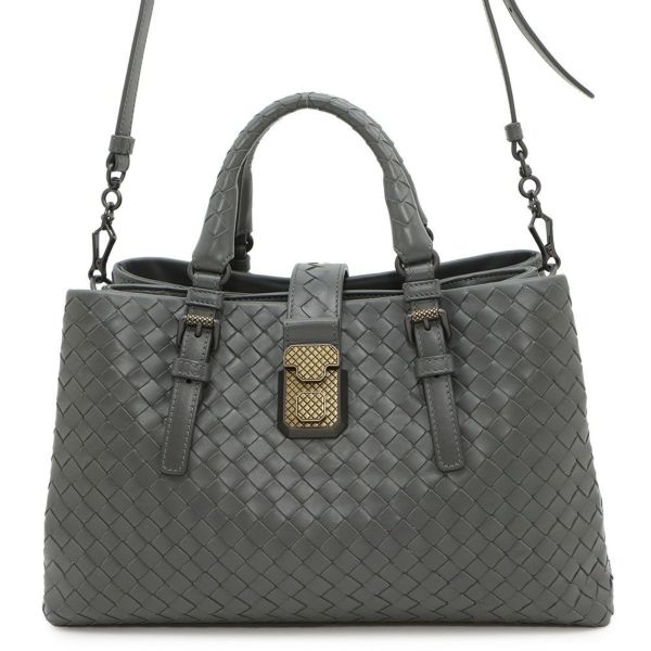 ボッテガヴェネタ ハンドバッグ イントレチャート スモール ローマバッグ レザー 489509 BOTTEGA VENETA 2way