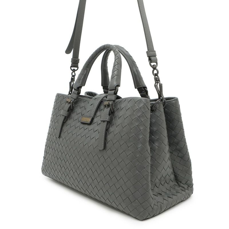 ボッテガヴェネタ ハンドバッグ イントレチャート スモール ローマバッグ レザー 489509 BOTTEGA VENETA 2way