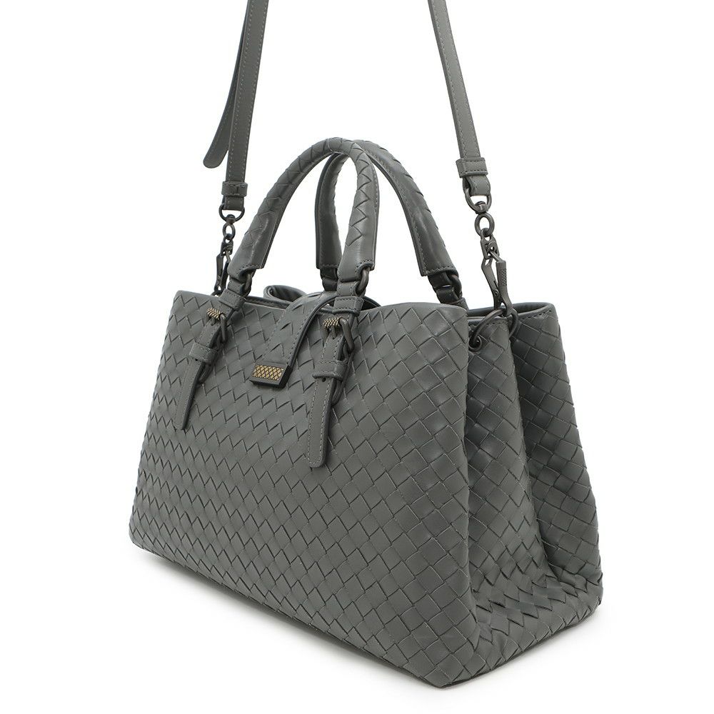ボッテガヴェネタ ハンドバッグ イントレチャート スモール ローマバッグ レザー 489509 BOTTEGA VENETA 2way