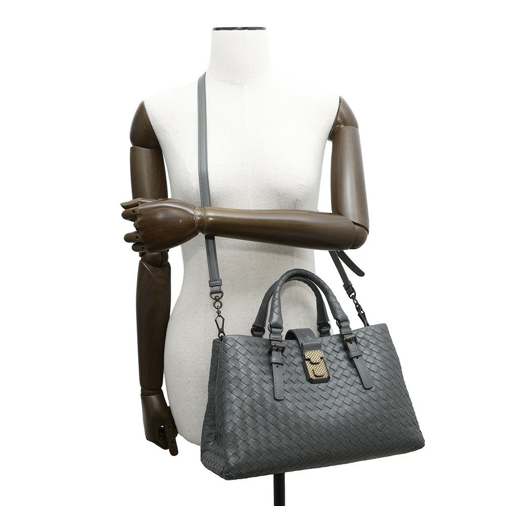 ボッテガヴェネタ ハンドバッグ イントレチャート スモール ローマバッグ レザー 489509 BOTTEGA VENETA 2way