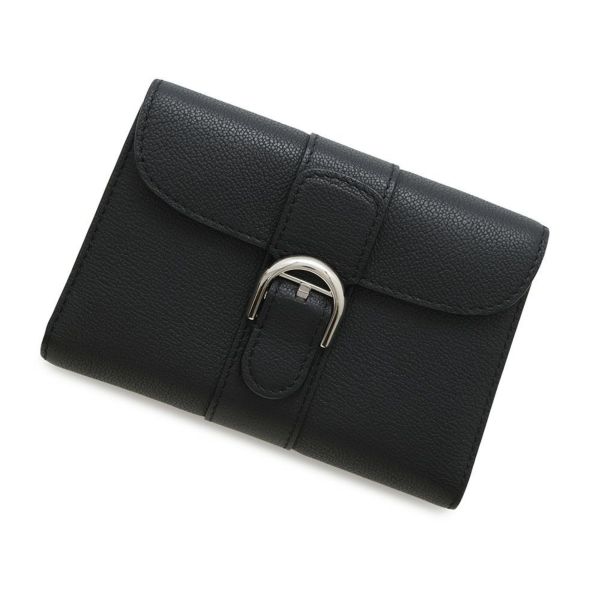 デルボー 三つ折り財布 ブリヨン レザー AB0493 Delvaux 財布 黒