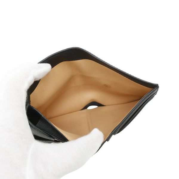 デルボー 三つ折り財布 ブリヨン レザー AB0493 Delvaux 財布 黒