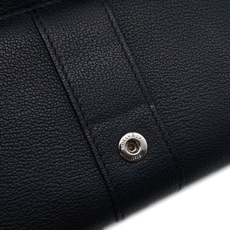 デルボー 三つ折り財布 ブリヨン レザー AB0493 Delvaux 財布 黒