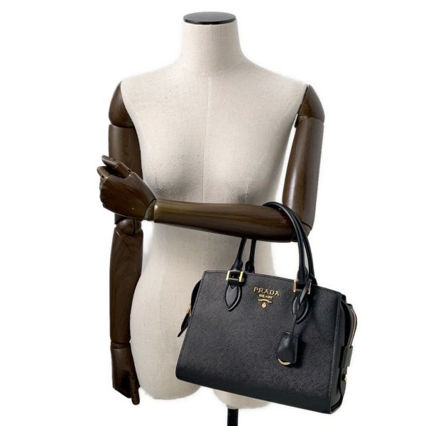 プラダ ハンドバッグ サフィアーノ レザー 1BA164 PRADA 2WAY 黒
