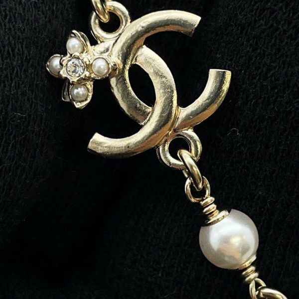 シャネル ネックレス ココマーク フラワー フェイクパール ラインストーン C23 K ABC088 CHANEL アクセサリー