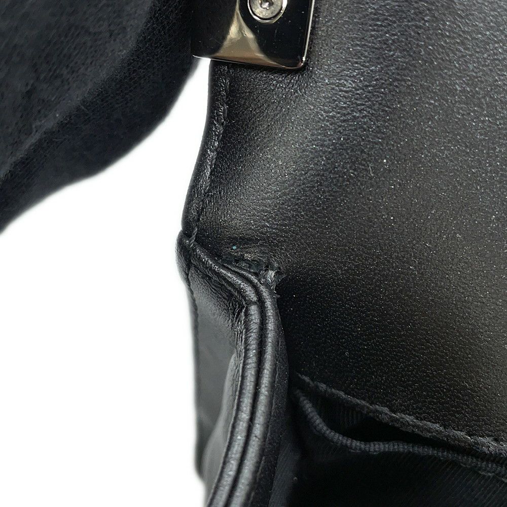 シャネル チェーンショルダーバッグ ボーイシャネル スモール ココマーク ビジュー ラムスキン A67085 CHANEL 黒